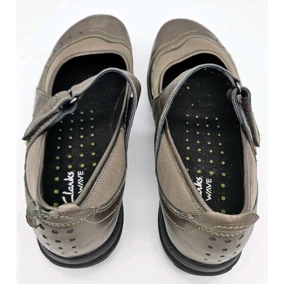 Clarks Wave Walk Mary Jane Shoes Womens Size 9M Pewter Bronze Comfortable 87821 - Picture 4 of 10